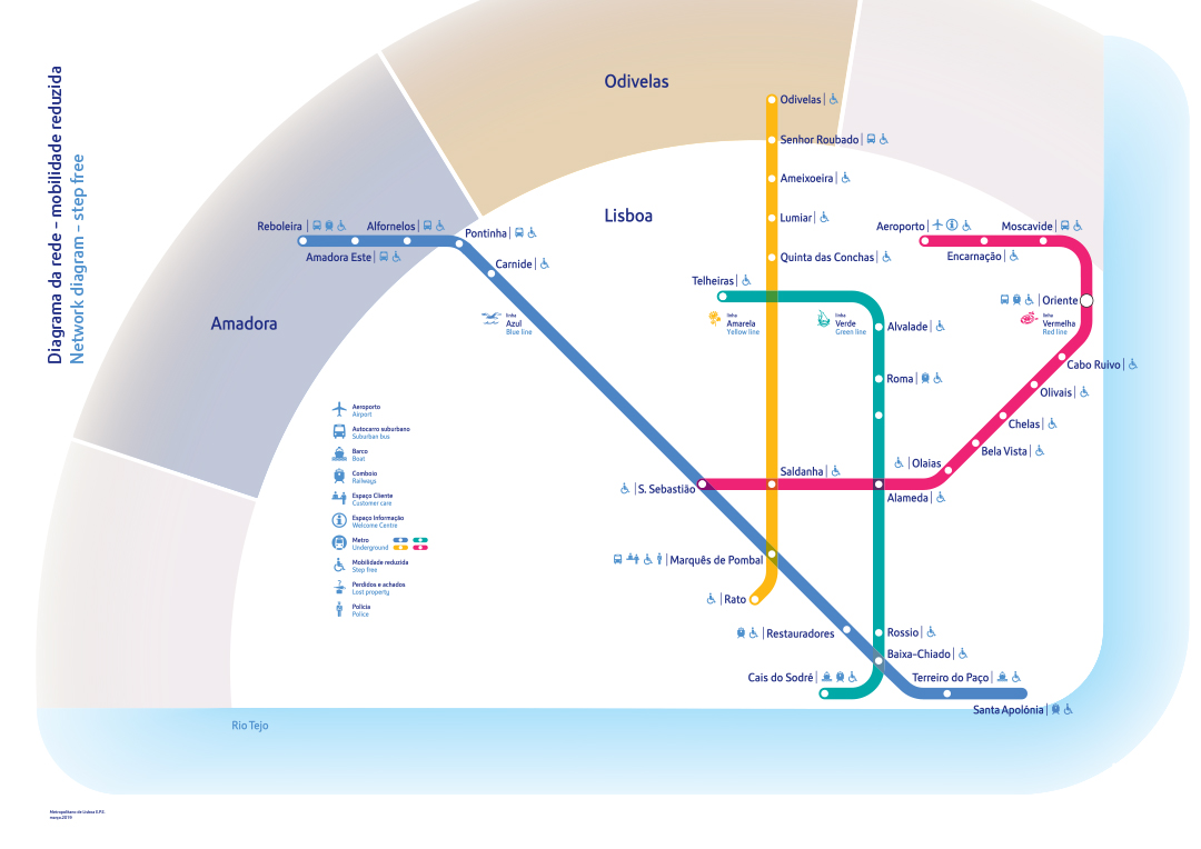 Mapas e diagramas - Metropolitano de Lisboa, E.P.E.